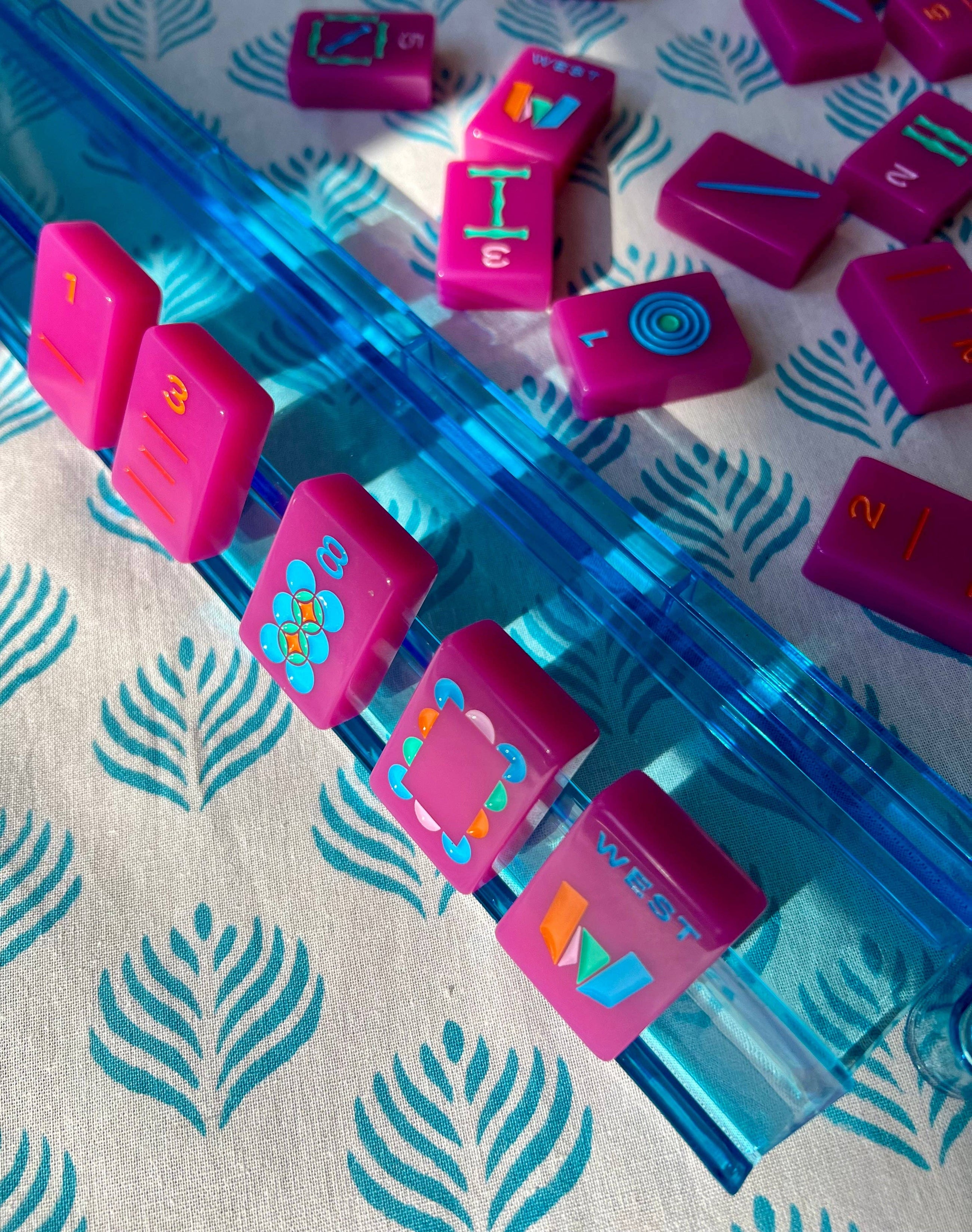 Turquoise Coral 57x57" Square