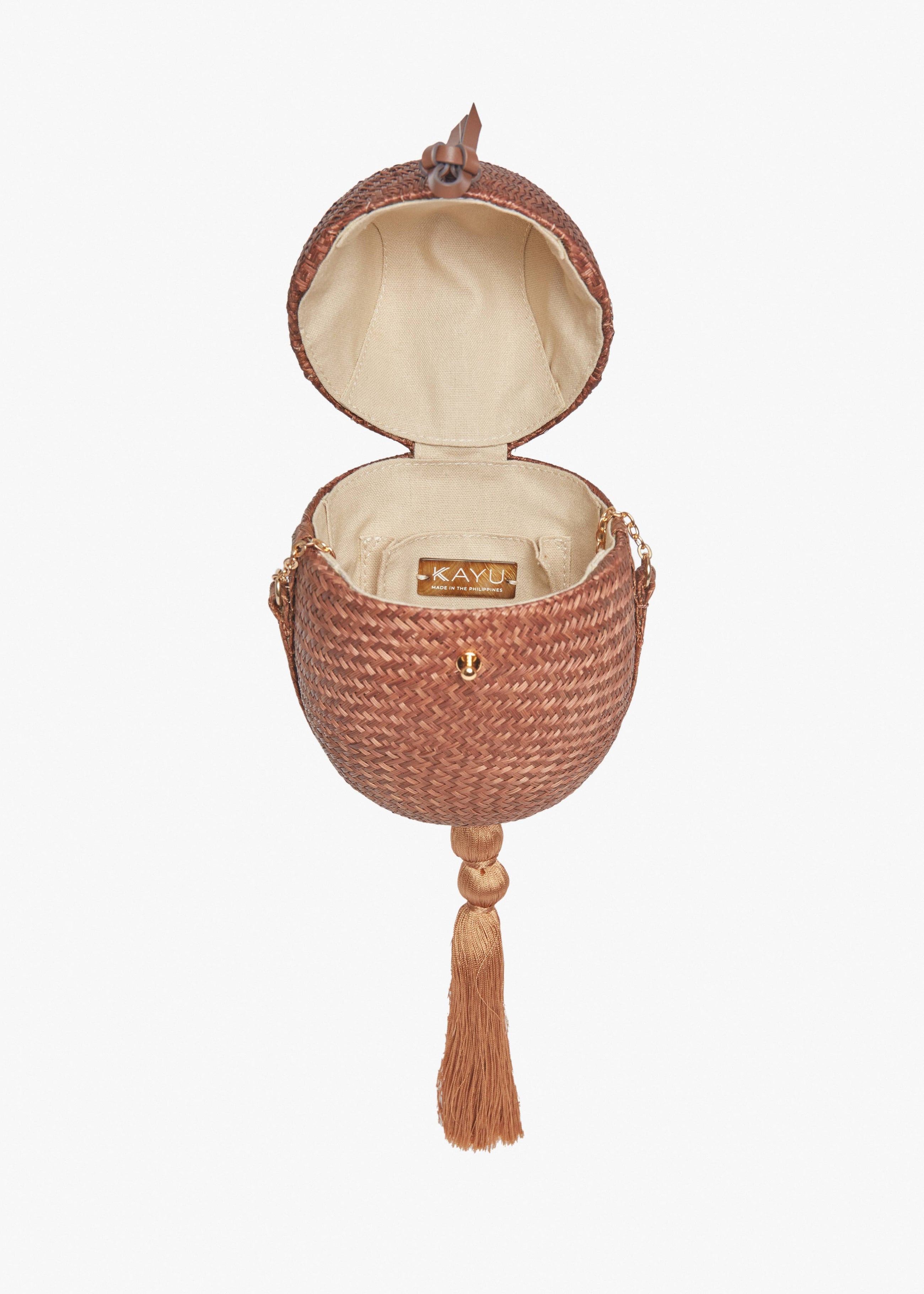 Woven Egg Clutch Bag