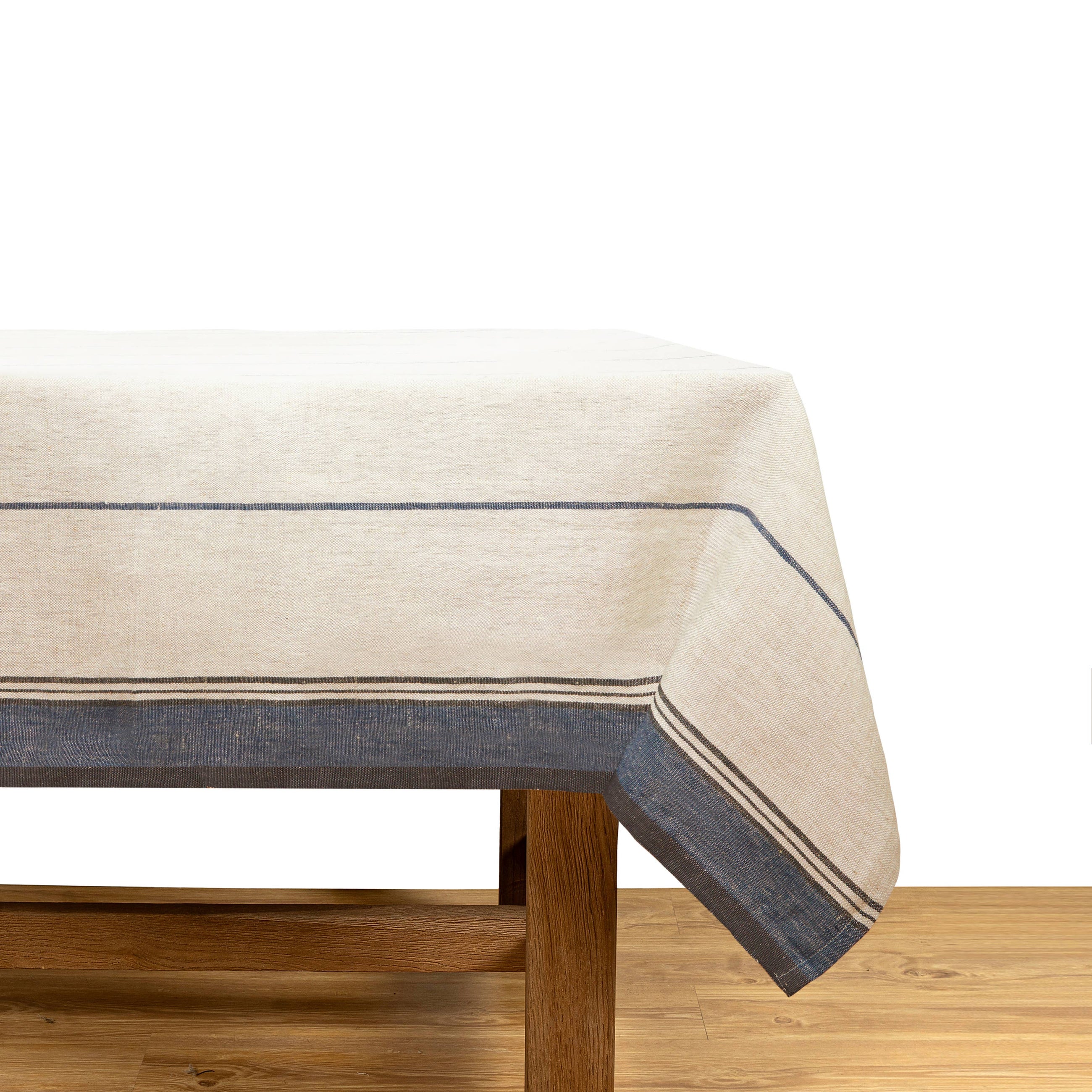 Eze 60x60" Tablecloth, Natural & Blue