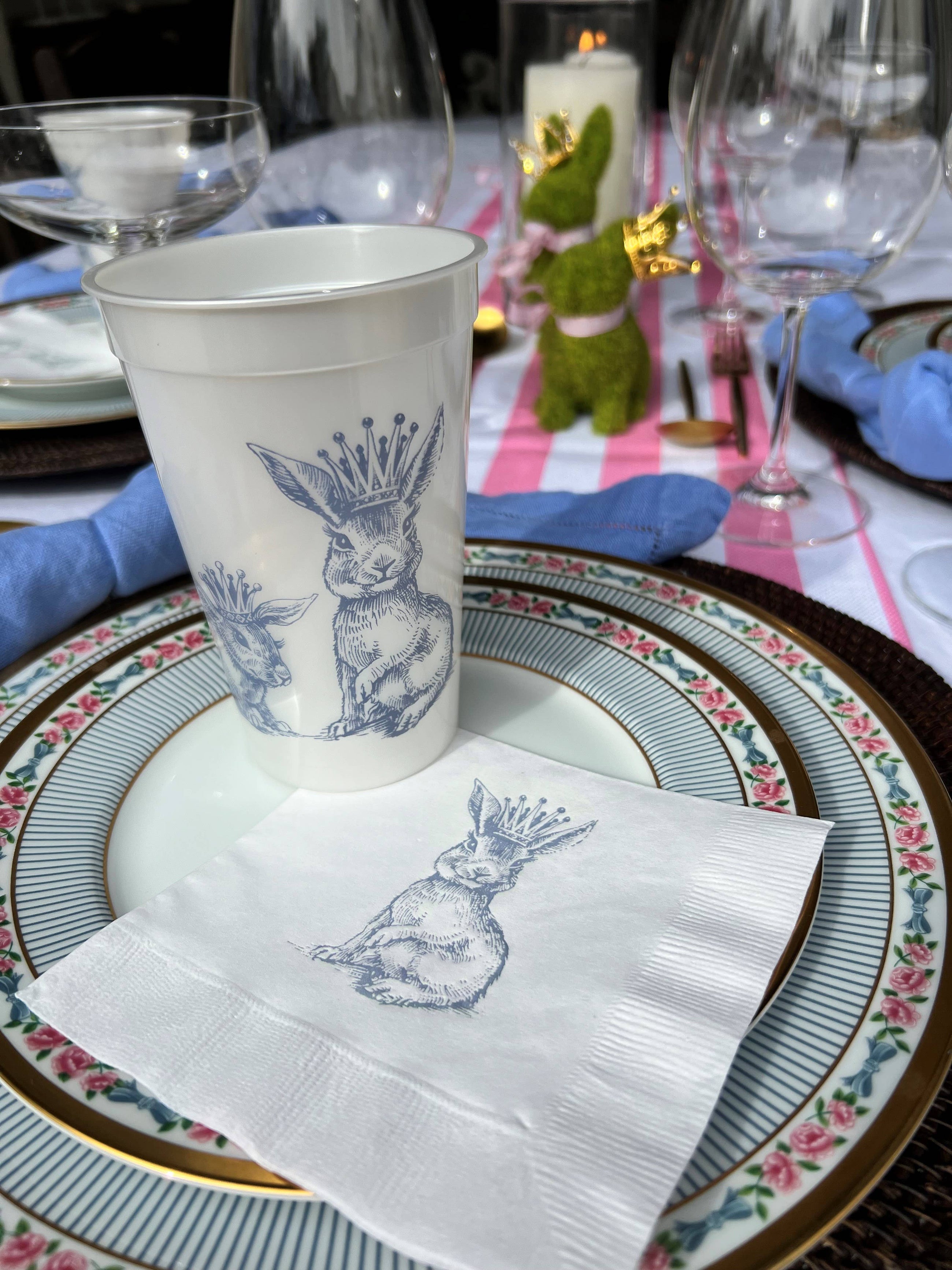 Royal Bunny Beverage Napkins