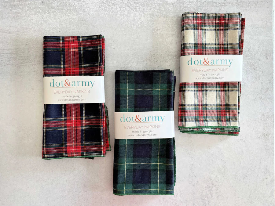 Tartan Cloth Napkins, S/4