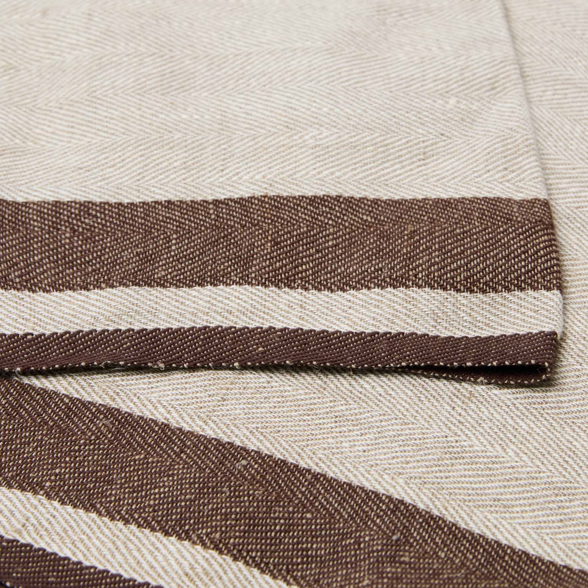Natural & Chocolate Runner, 20x72"