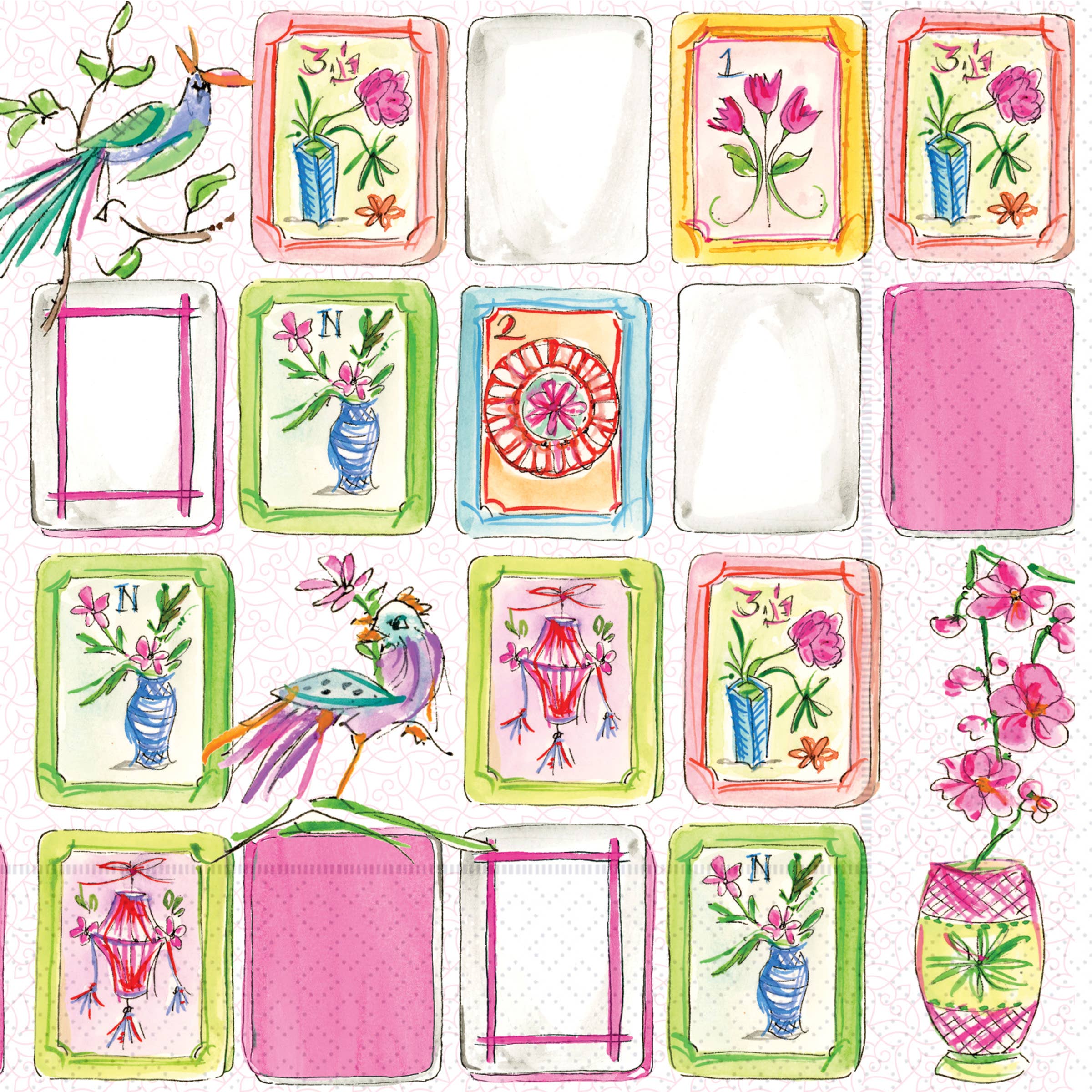 Mahjong Tiles Cocktail Napkins