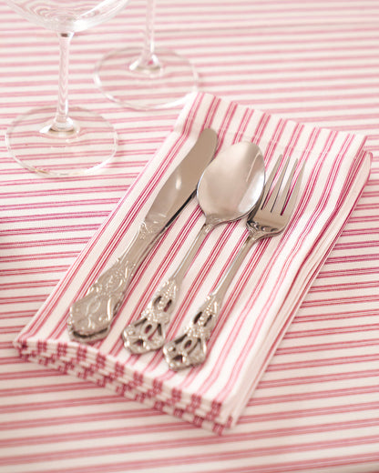 Red Ticking S/4 Napkins