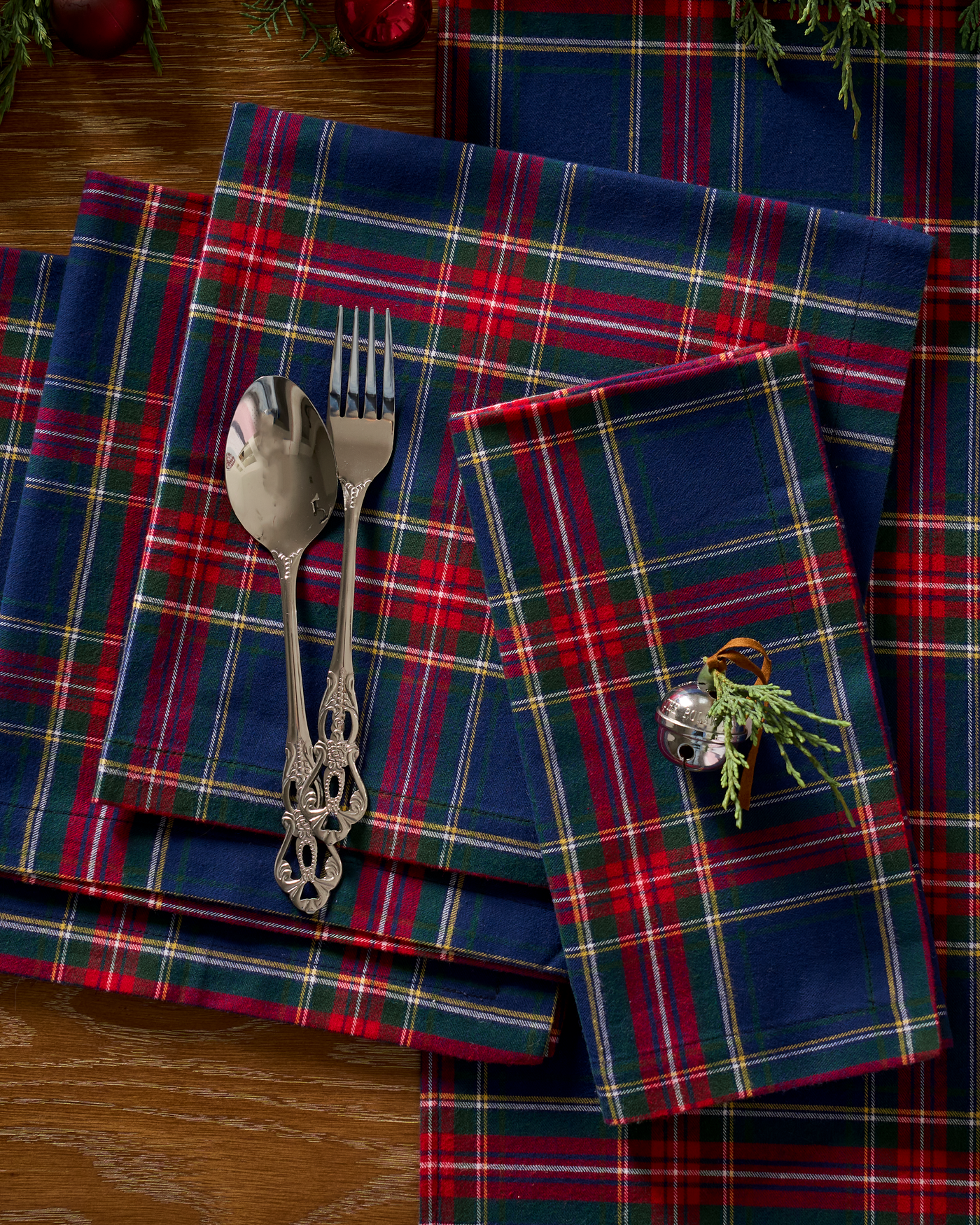 Navy Tartan S/4 Napkins