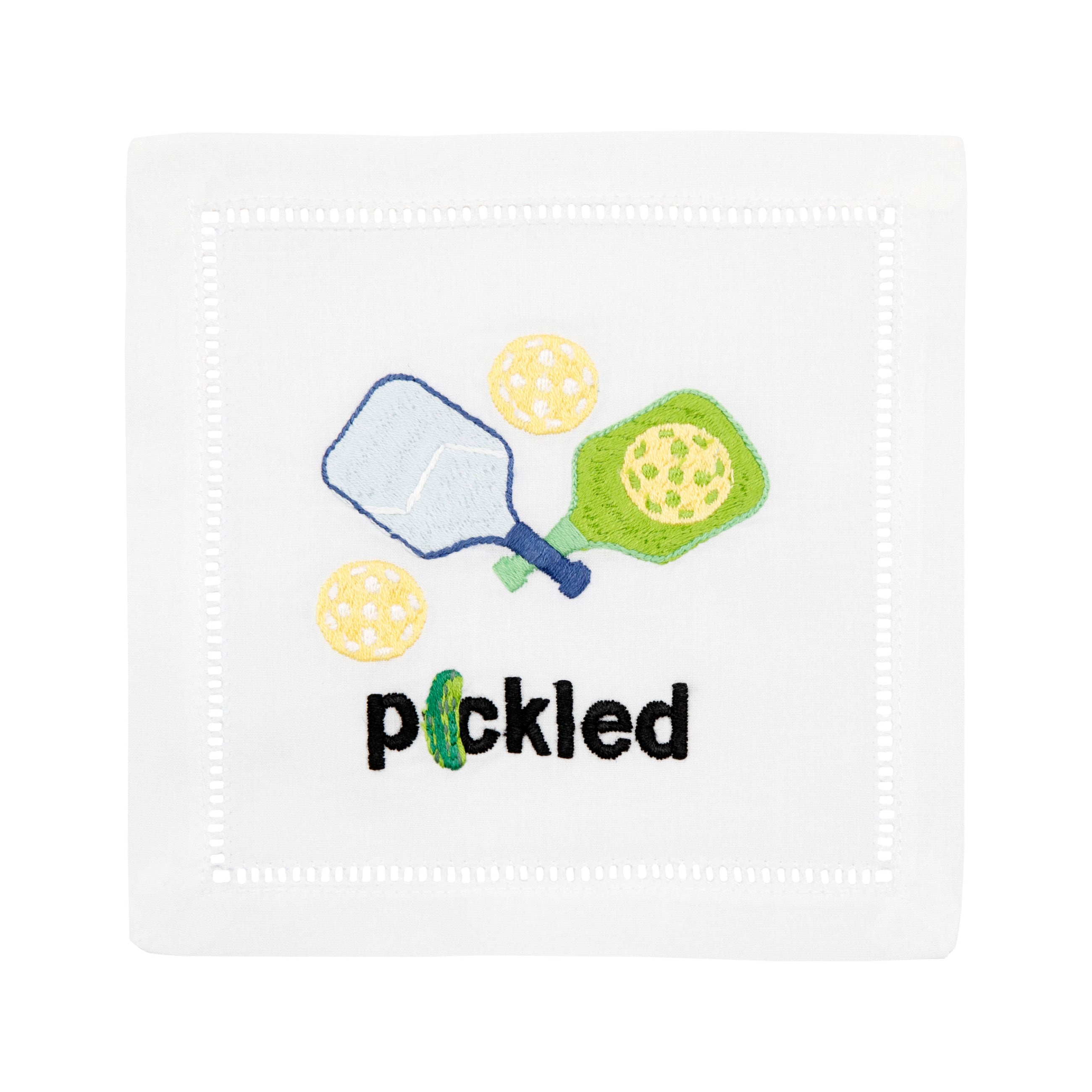 Pickled Ball Cocktail Napkins, S/4