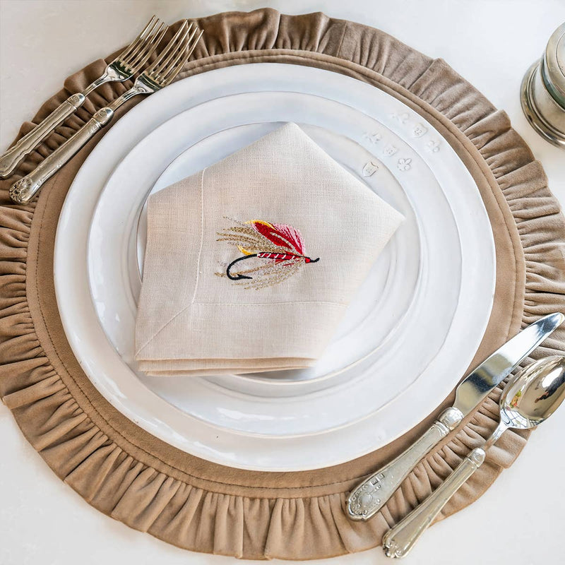 Mocha Velvet Placemat, 16.5" Round