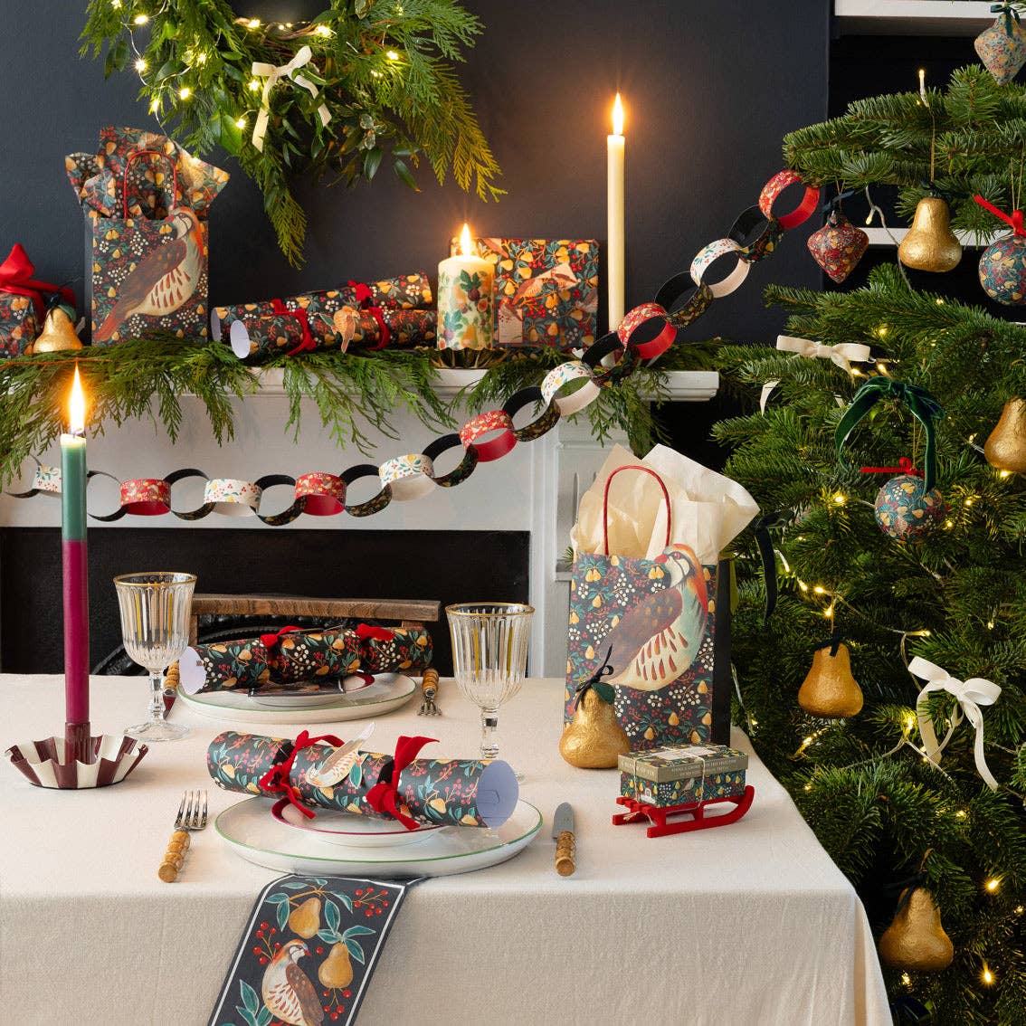 Partridge & Pear Paper Chains