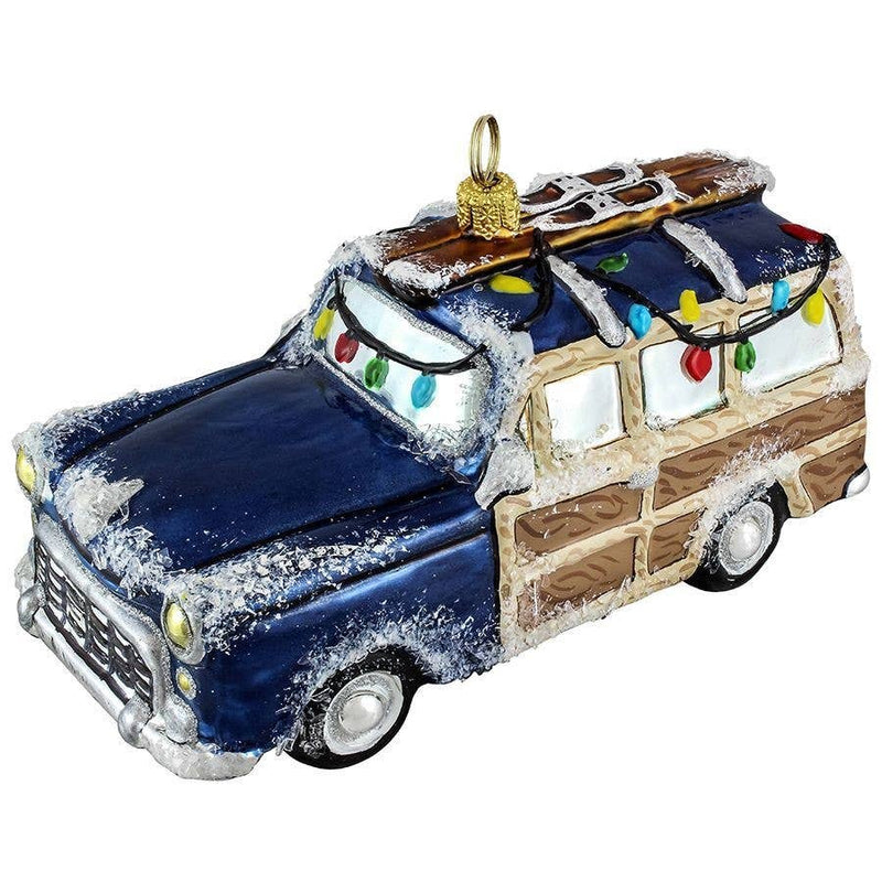 Woody Car with Skies