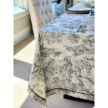 Italian Black Toile 53x53" Square