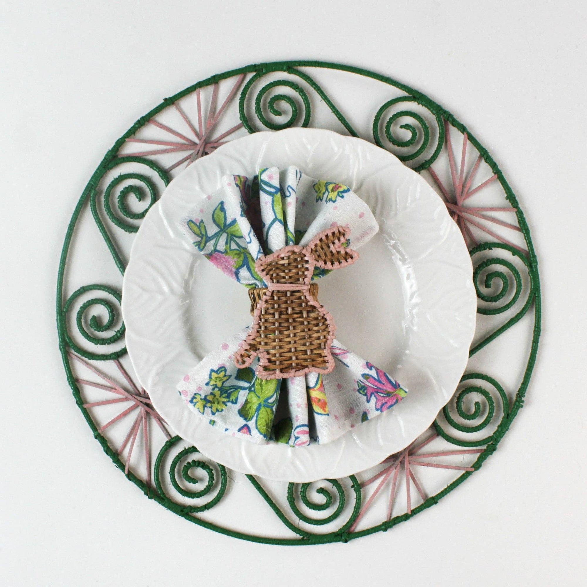 Rattan Bunny Napkin Ring