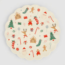 Scalloped Christmas Melamine Plate