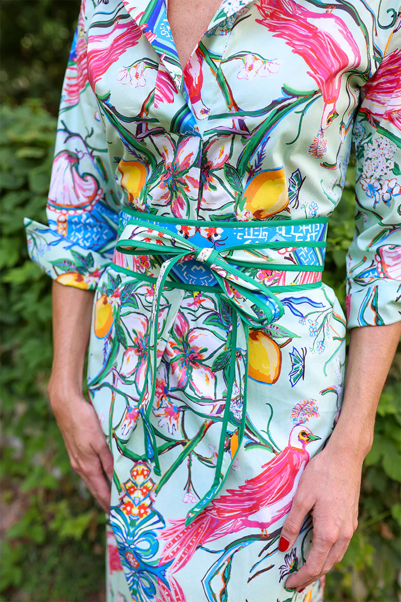 Mint Chinois Shirt Dress