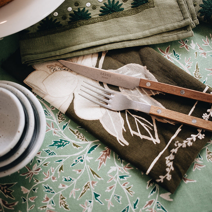 Brown Magnolia Napkin