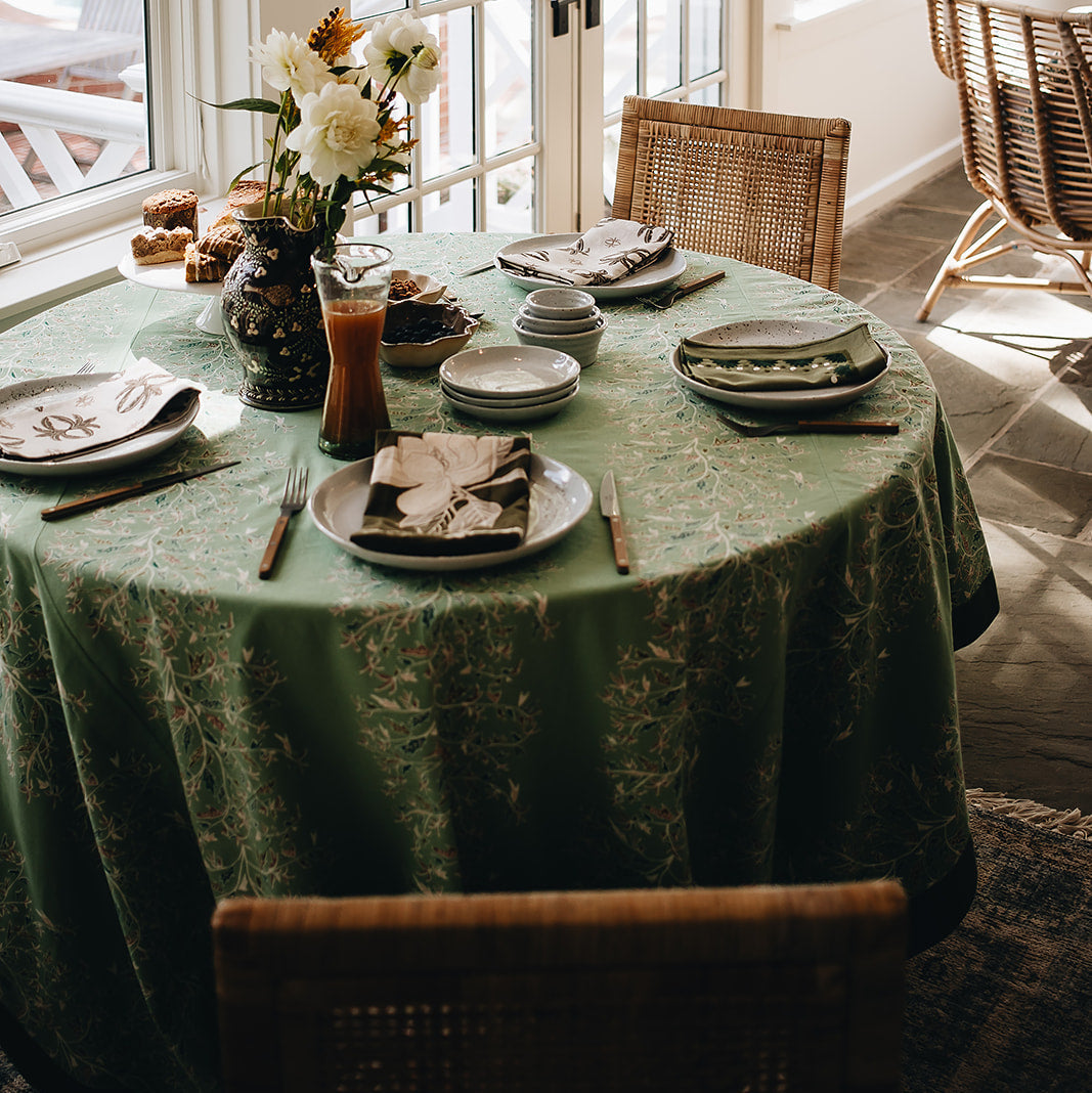 Holy Vine Spruce Tablecloth