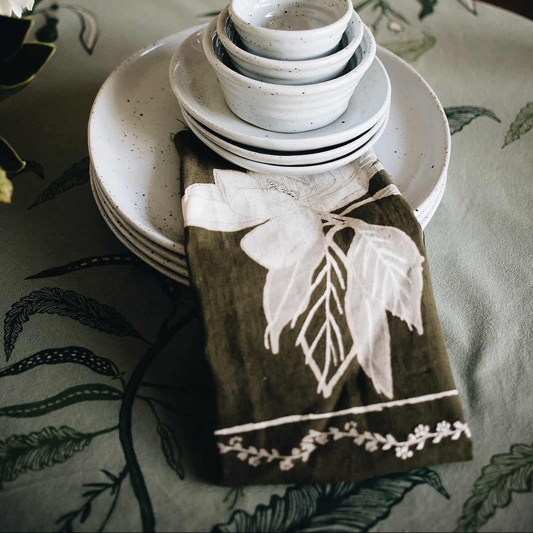 Brown Magnolia Napkin