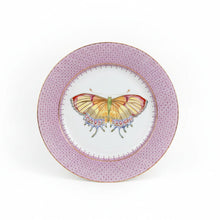 Plum Lace Dessert Plate, with Butterfly