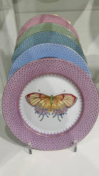 Plum Lace Dessert Plate, with Butterfly