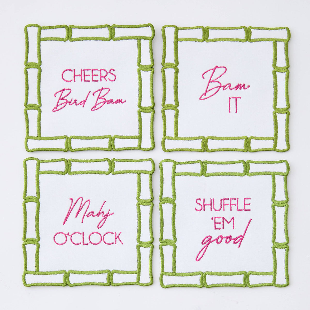 Bamboo Mahjong Cocktail Napkins