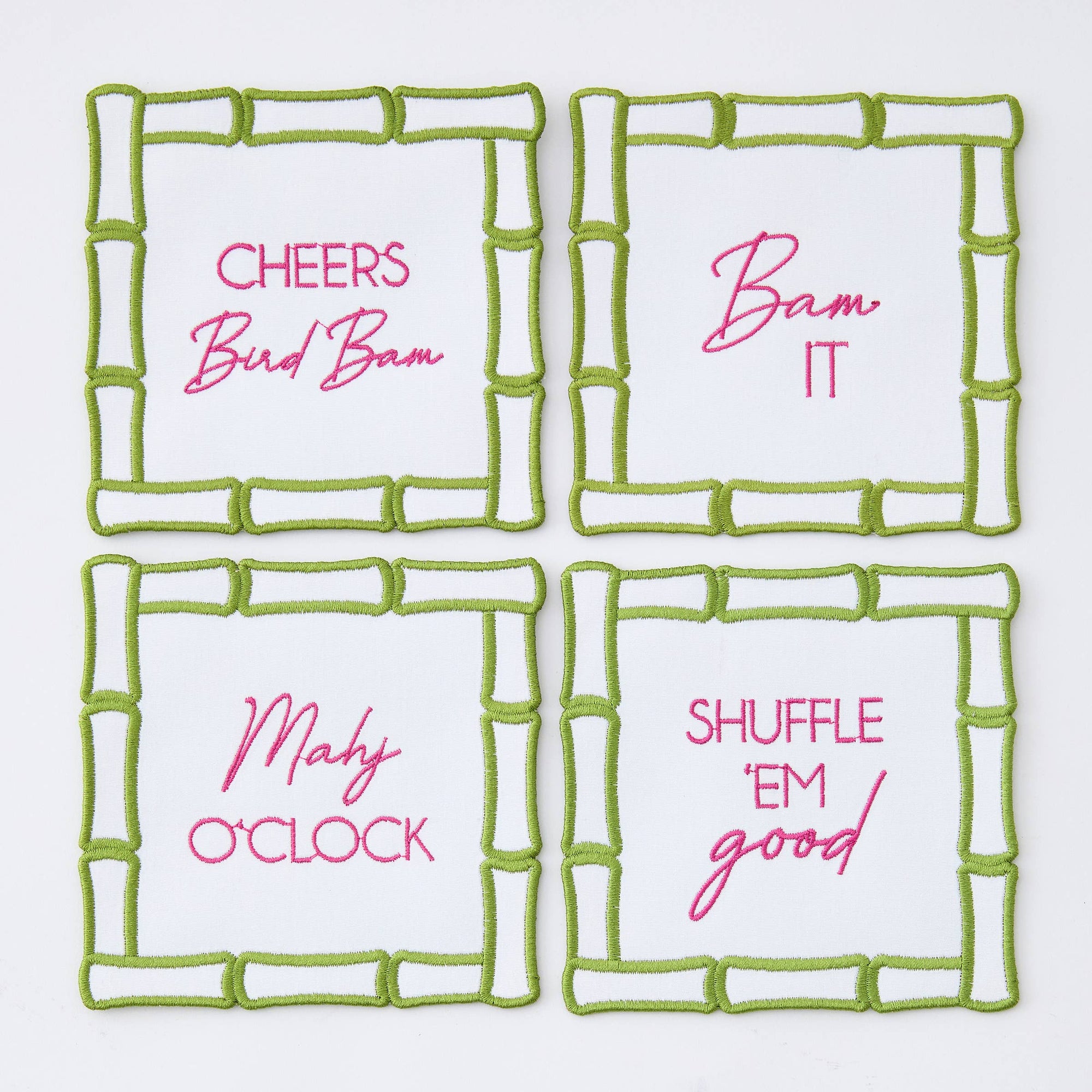 Bamboo Mahjong Cocktail Napkins