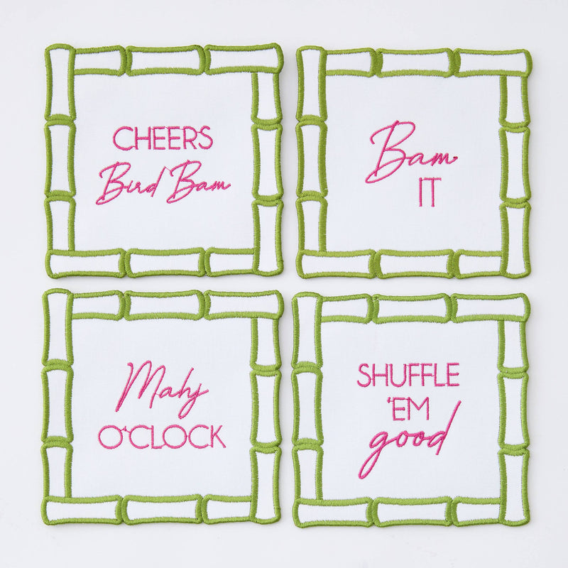 Bamboo Mahjong Cocktail Napkins