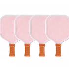 Pink Pickleball Paddle Linen Cocktail Napkins, S/4