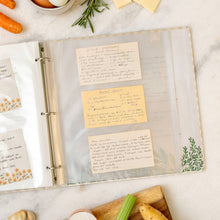 Beige Gingham Recipe Binder