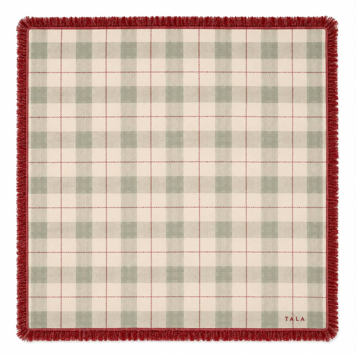 The Carlyle Mahjong Mat with Red Fringe