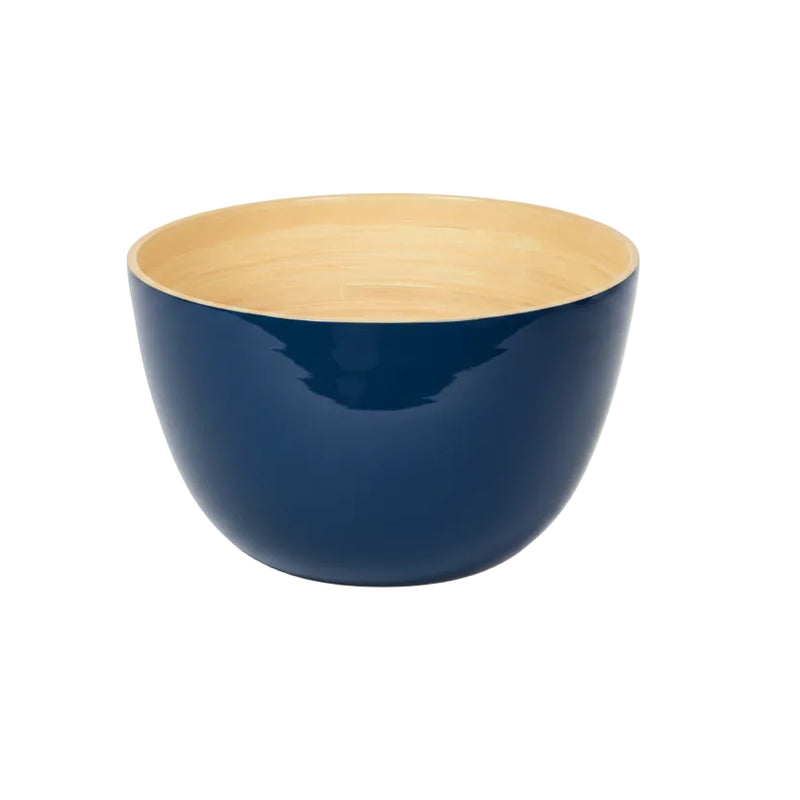 Bamboo 8.6" Serving Bowl, Navy