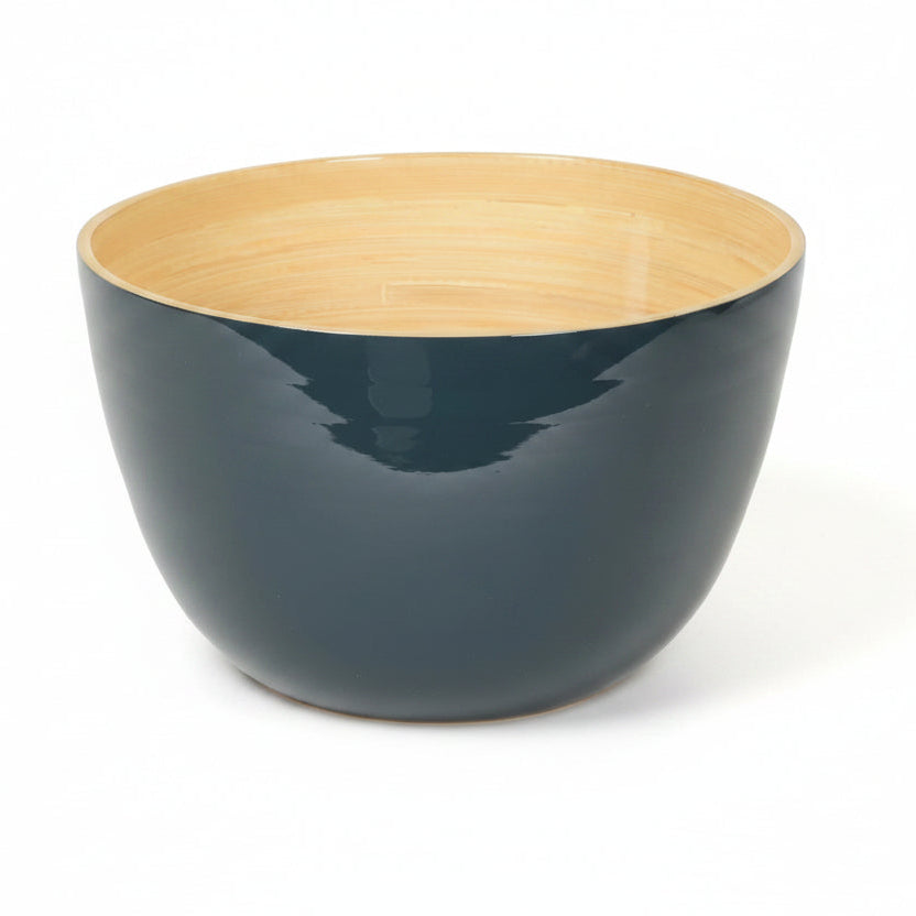 Bamboo 8.6" Serving Bowl, Navy