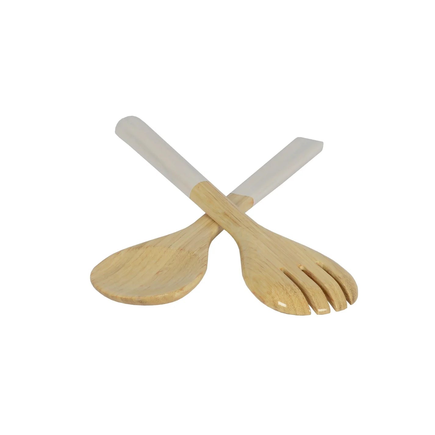 Bamboo 10.7" Serving Set, White