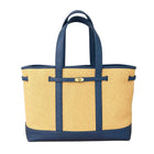 Navy Basketweave Tote, LG