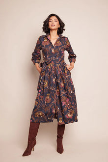 Cara Cara Raya Dress, Blue Vint Blooms