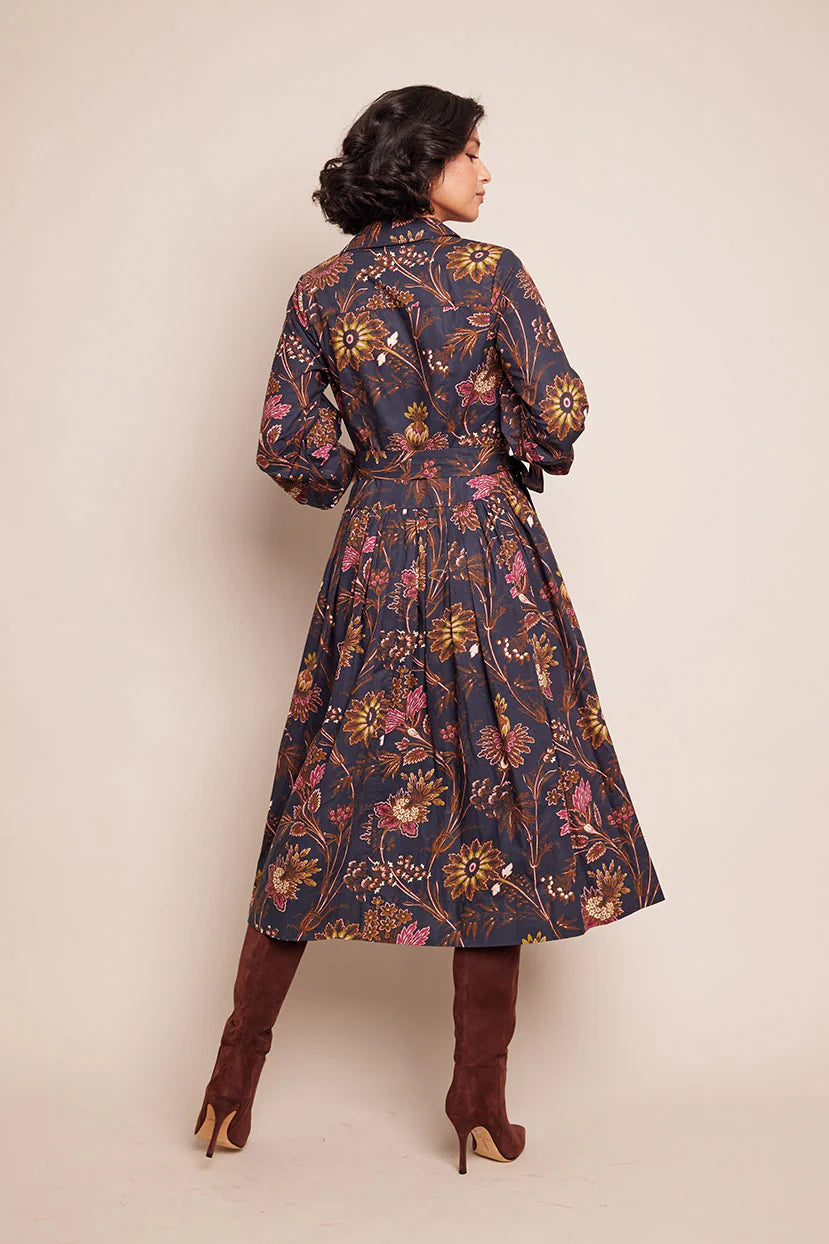 Cara Cara Raya Dress, Blue Vint Blooms