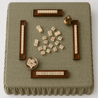 Skirted Game Tablecloth, Olive Mini Gingham