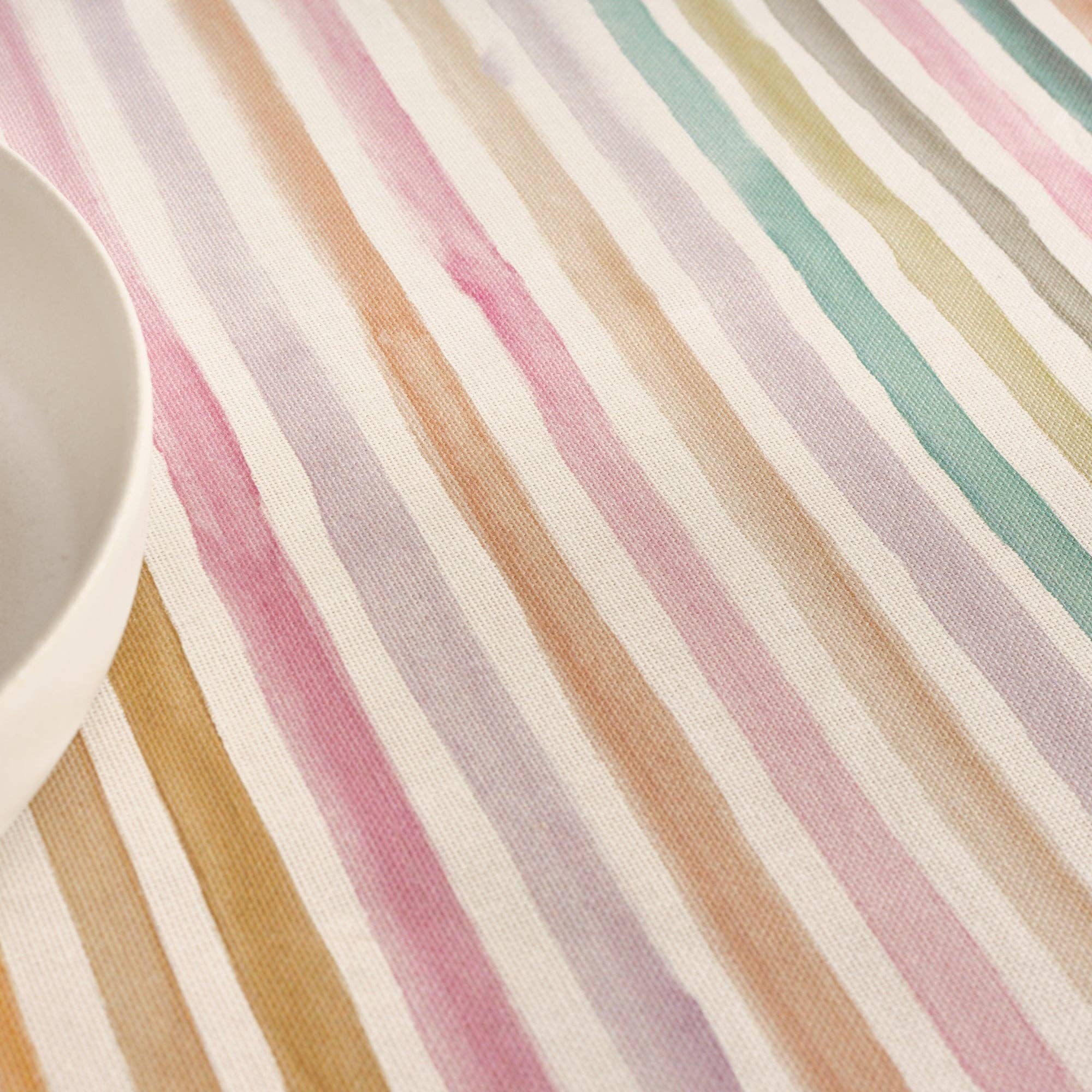 Summer Stripe 55x55" Coated Tablecloth