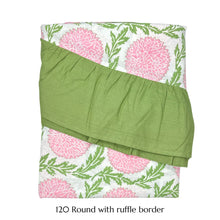 Pink and Green, Flowers & Vines Tablecloth