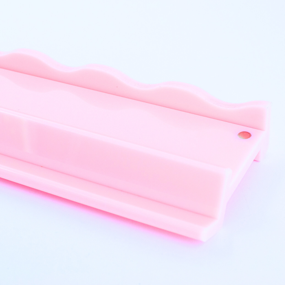 Acrylic Wavy Pusher, Solid Pink