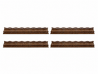Chocolate Woven Rattan Racks & Scalloped Pusher