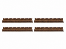 Chocolate Woven Rattan Racks & Scalloped Pusher