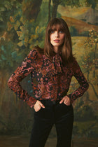 Chili Blouse, Black Cascade Silk