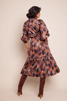 Cara Cara Hutton Dress,  Black Aura Emblem