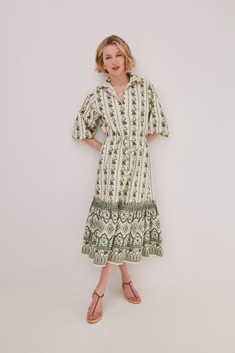 Hutton Vining Flora Green Dress by Cara Cara