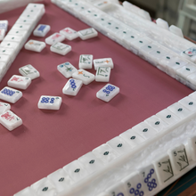 White Mother of Pearl Deco Mahjong Tiles