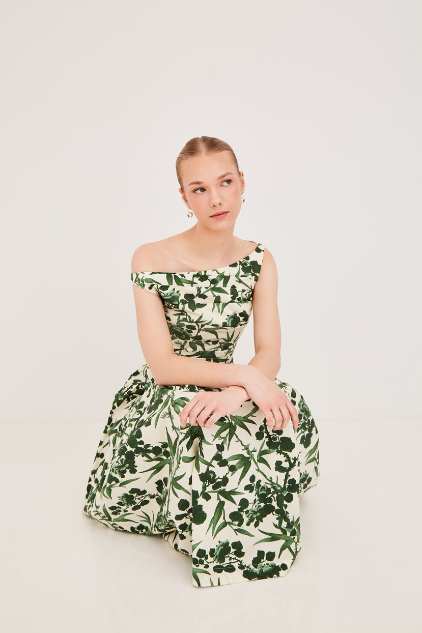 Zora Dress, Colette Toile Green by Cara Cara