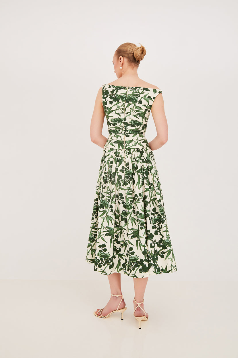 green toile dress Cara Cara Octavia Dress, Fauna Floral