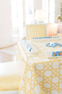 Gold Cane 53x53" Square Table Topper