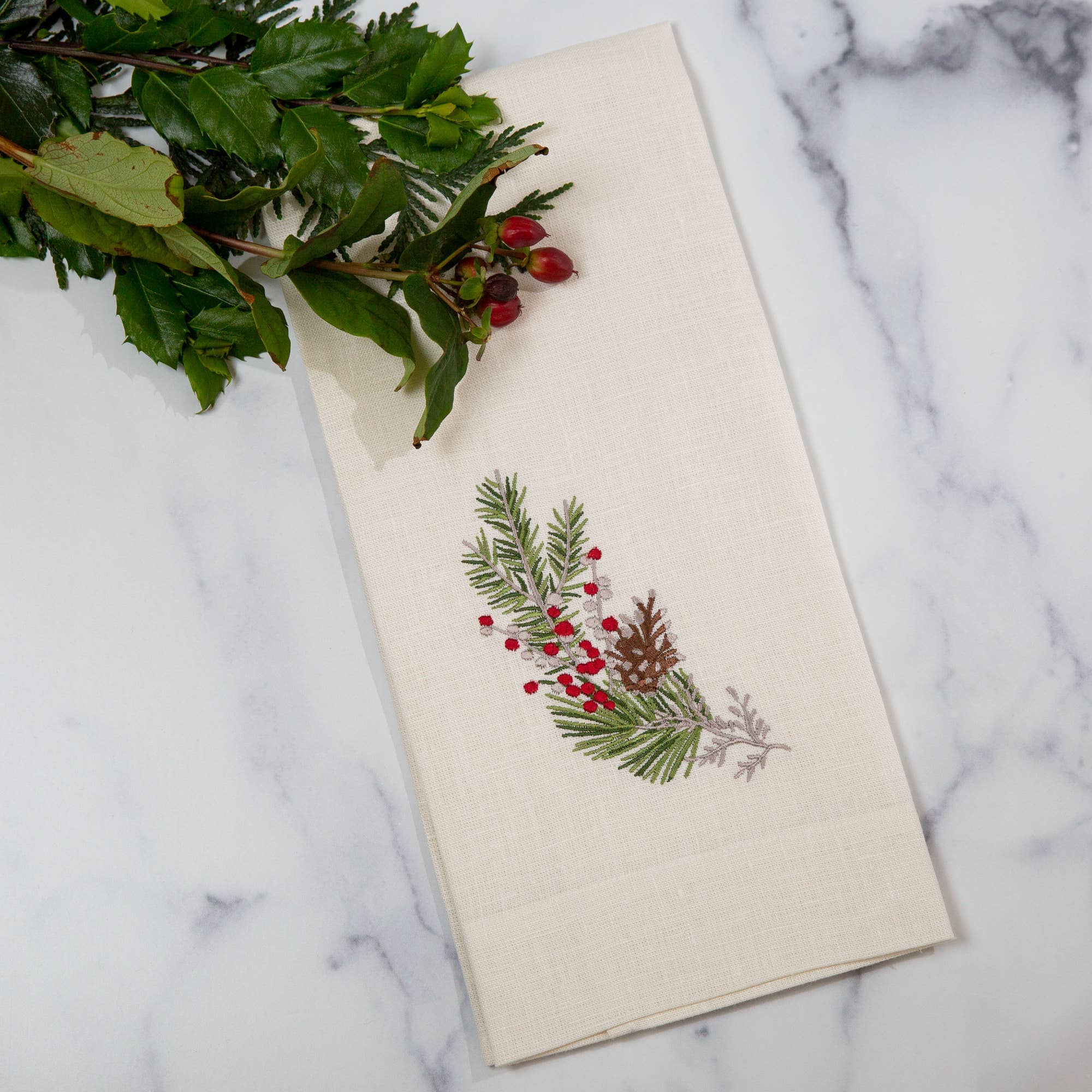 Holly Sprig Towel