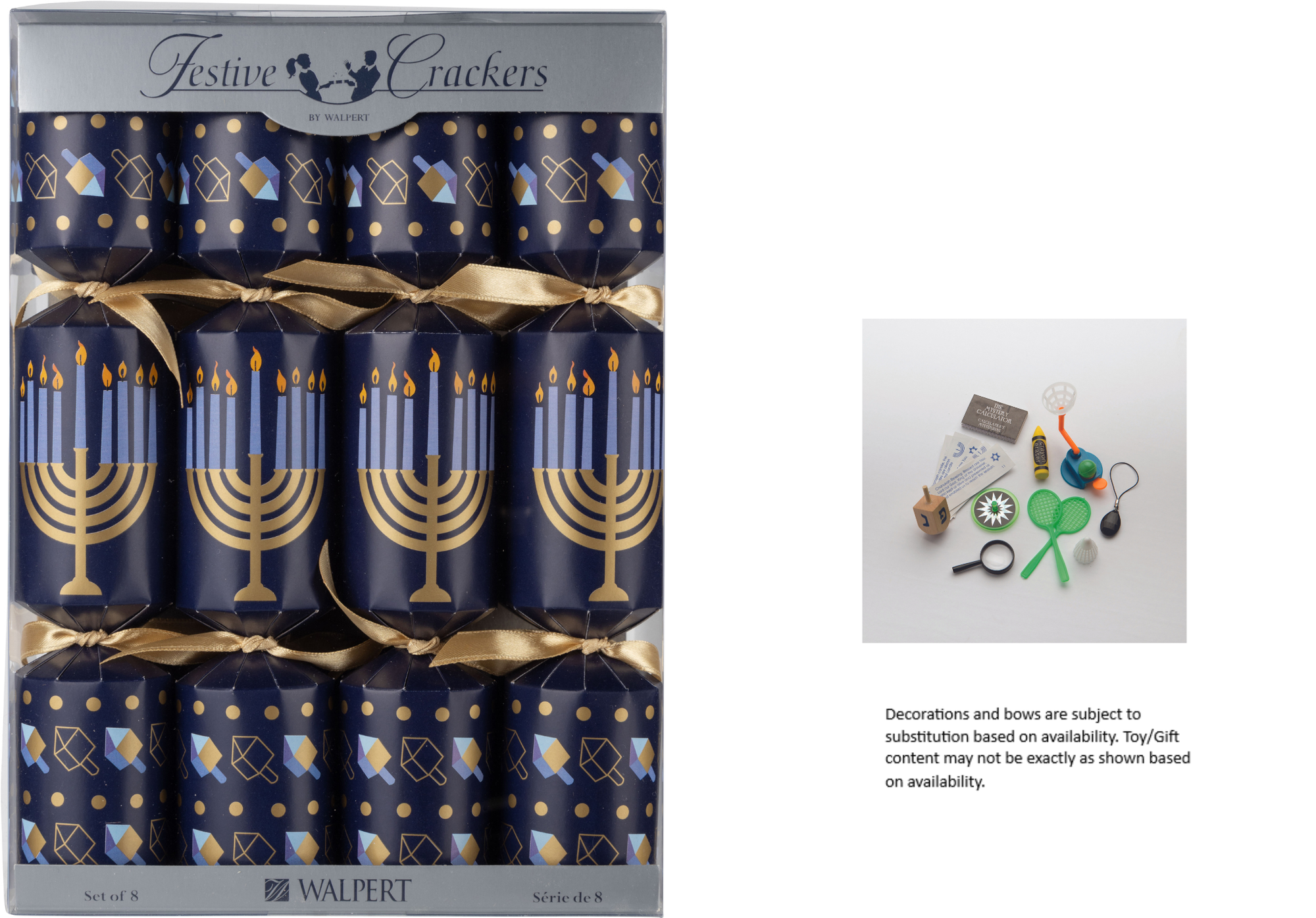 Hanukkah Crackers,  Set of 8