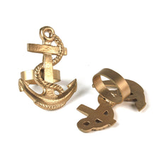 Gilt Metal Anchor Napkin Ring